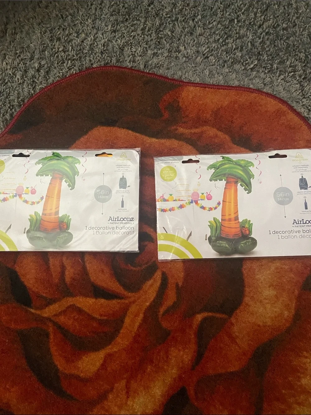 Inflatable Palm Tree Party Balloon (2-Pack) - Green & Brown